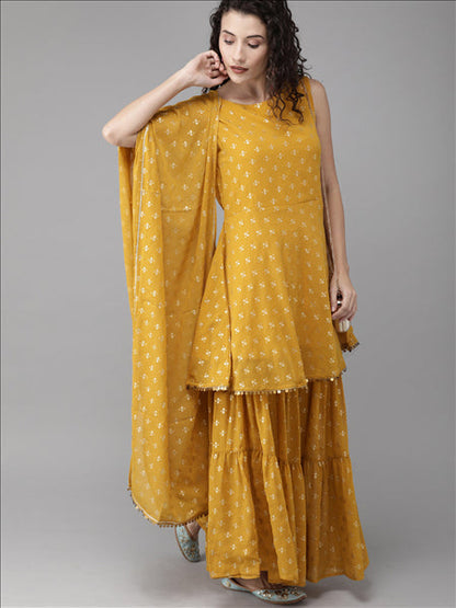 Women's Mustard Suit Set