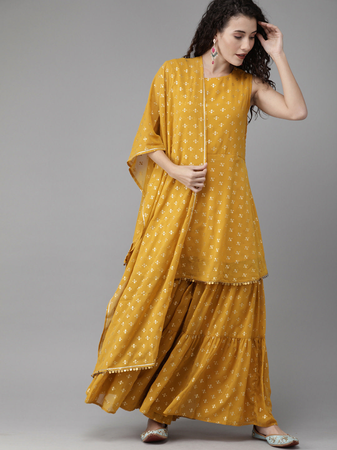 Women's Mustard Suit Set