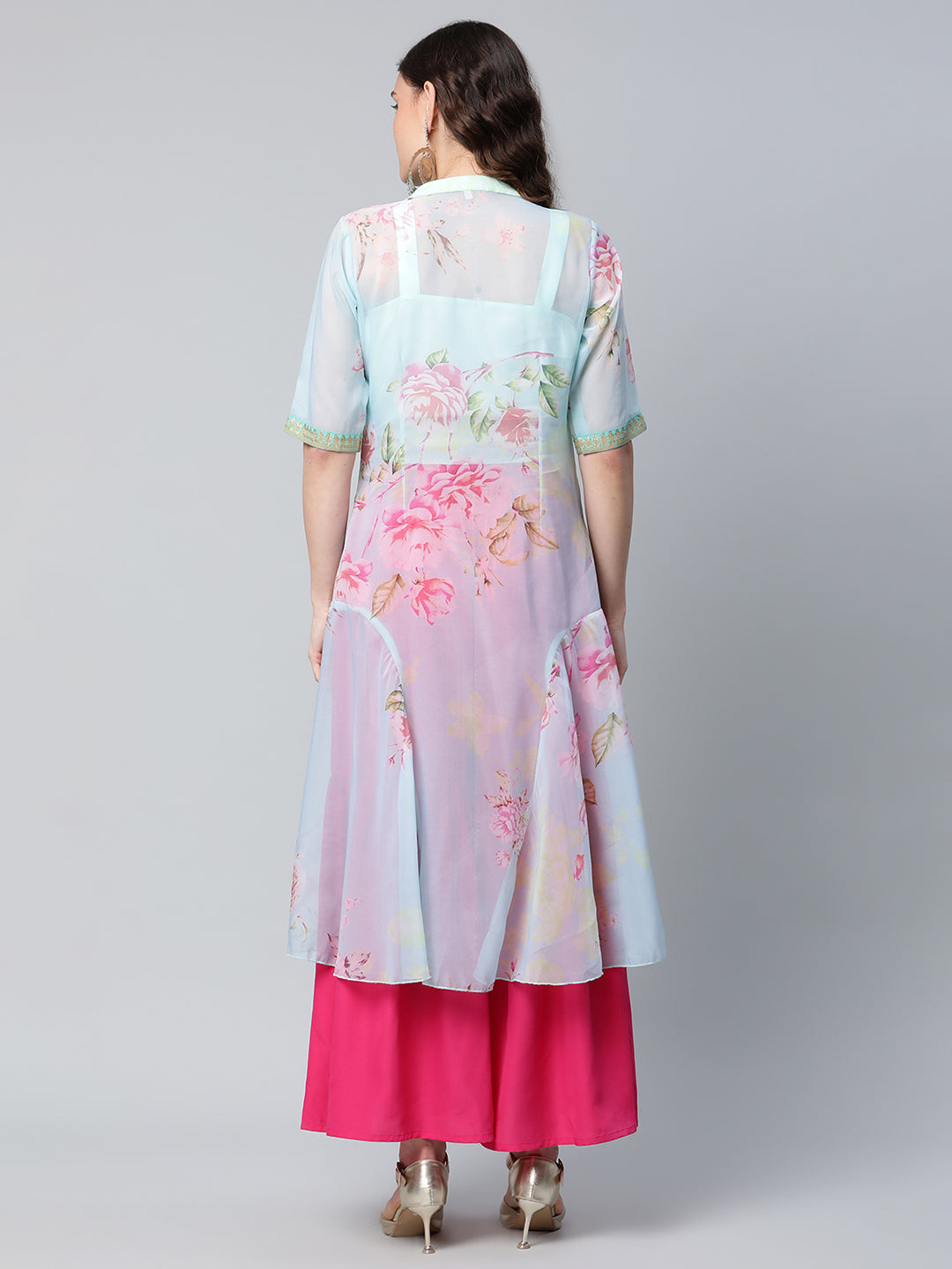 Women's Floral Top With Kurta By Ahalya