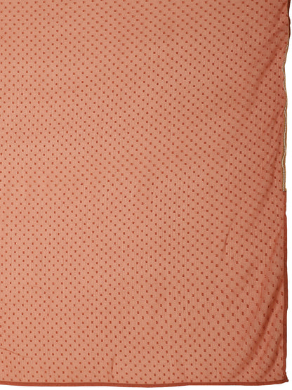 Women's Rusty Rose Butta Chiffon Ready To Wear Saree