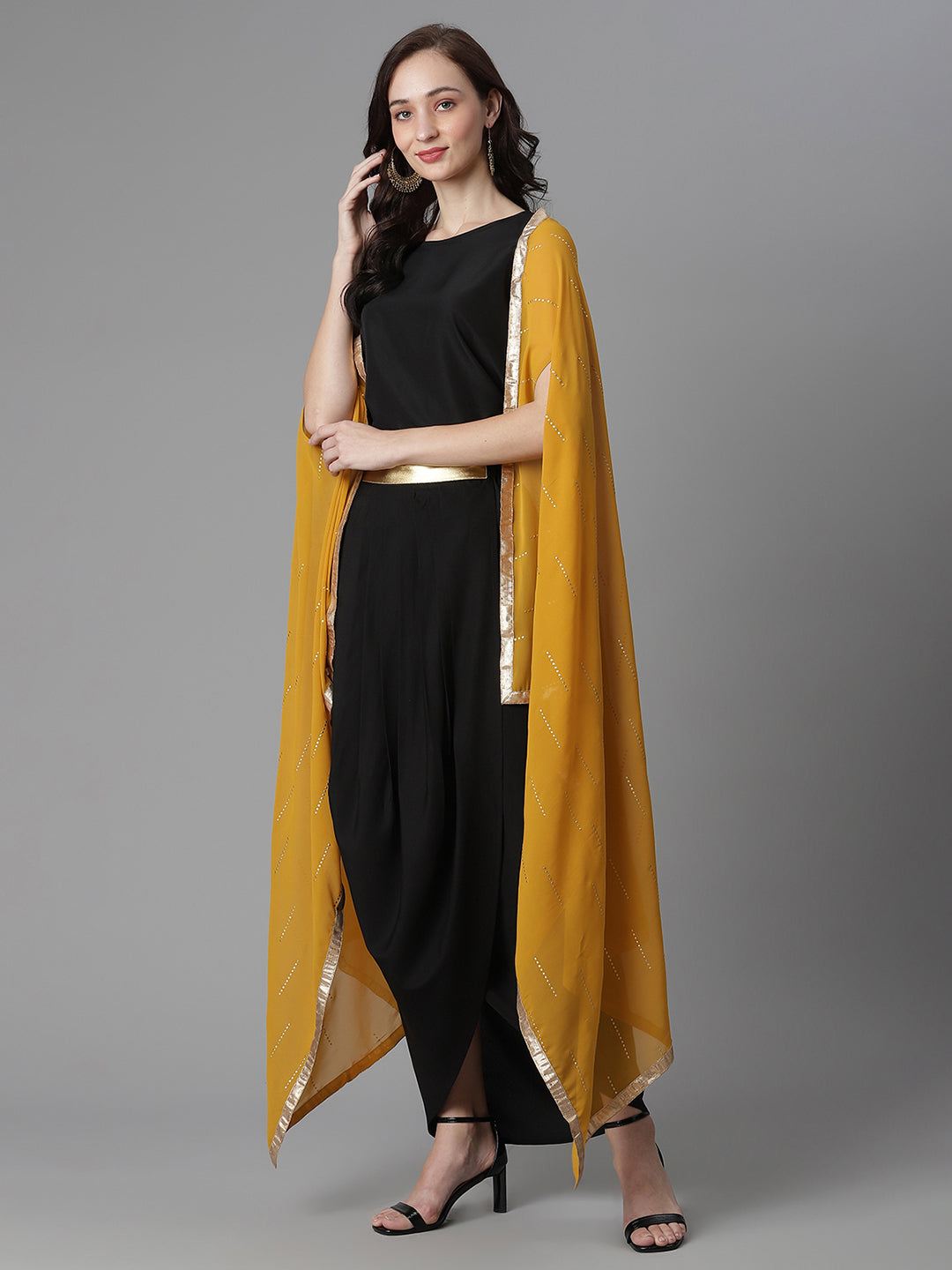 Women's Top, Skirt & Shrug By Ahalya
