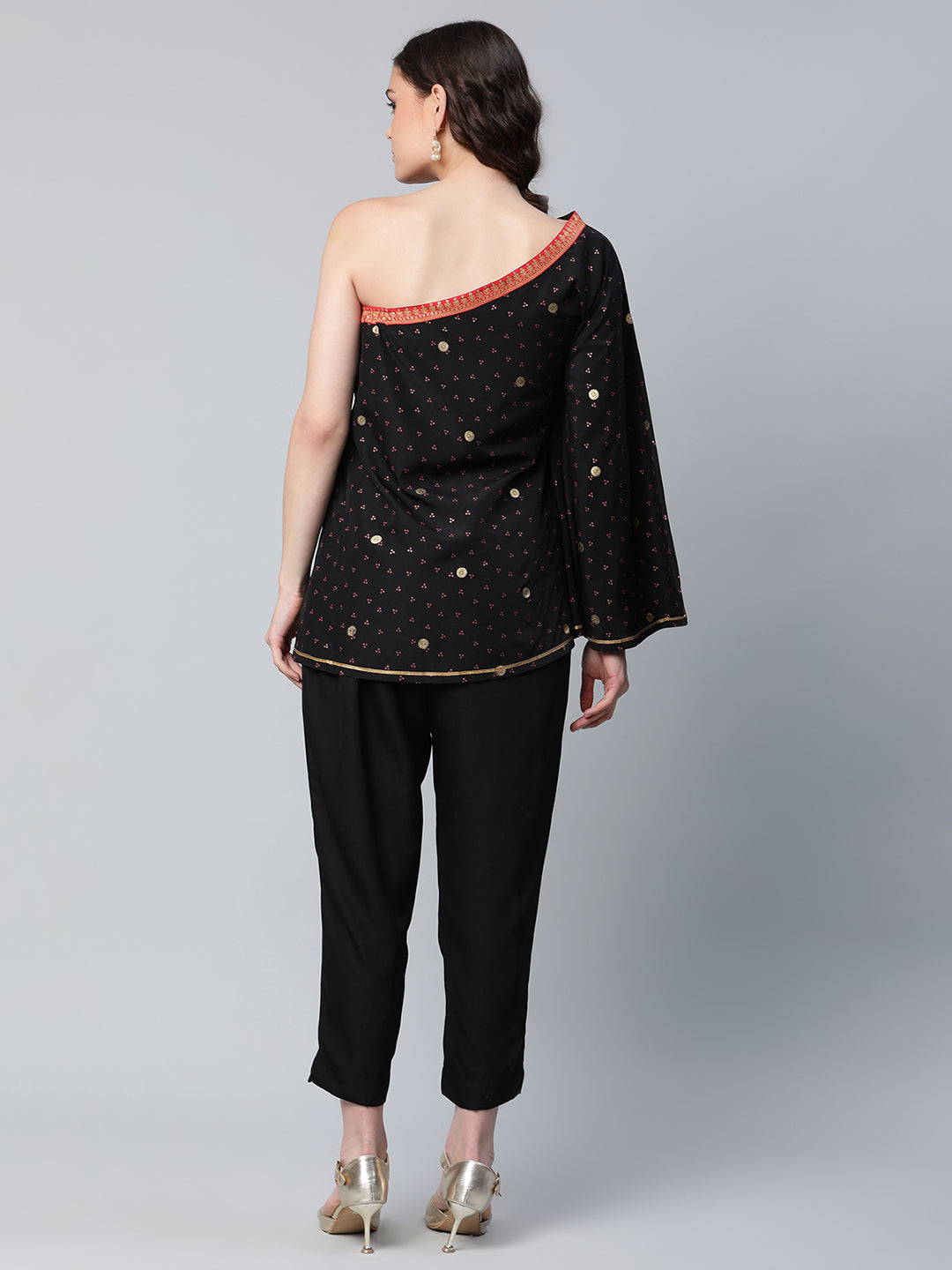 Women's Printed Top With Trouser Set By Ahalyaa