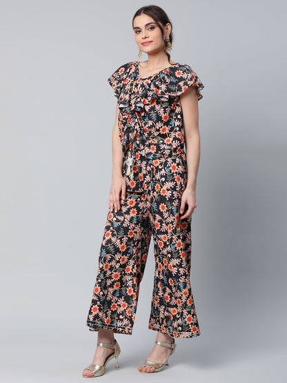 Women's Floral Print Top With Palazzo Set By Ahalyaa