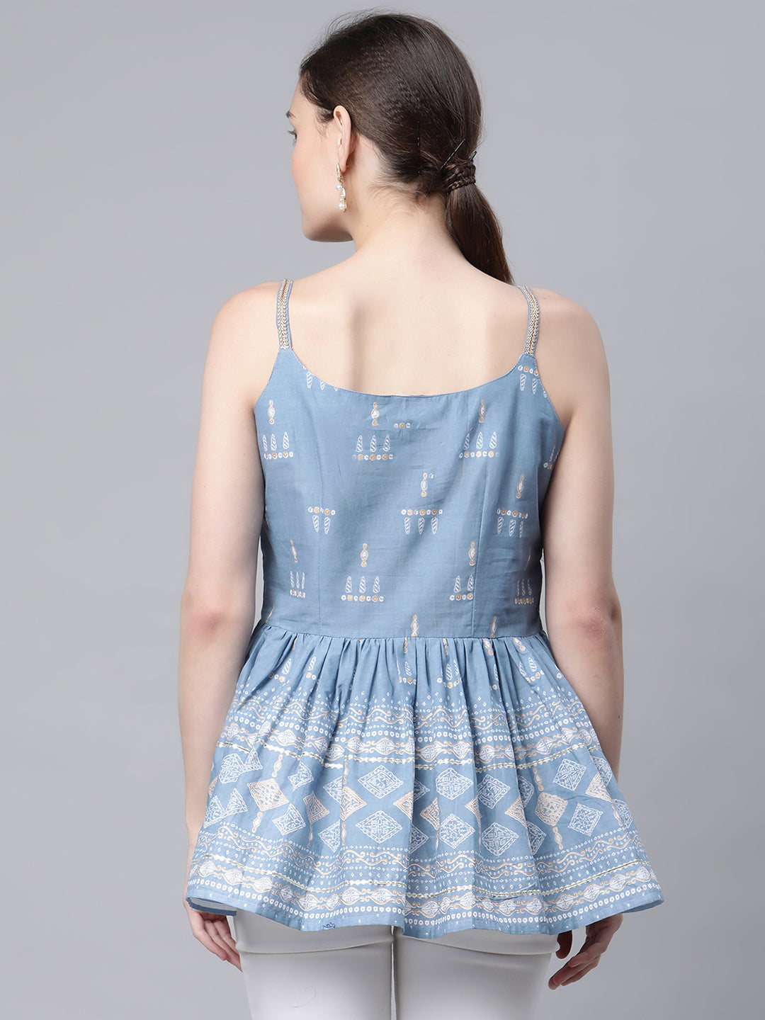 Women's Pastel Blue Tunic By Ahalyaa-