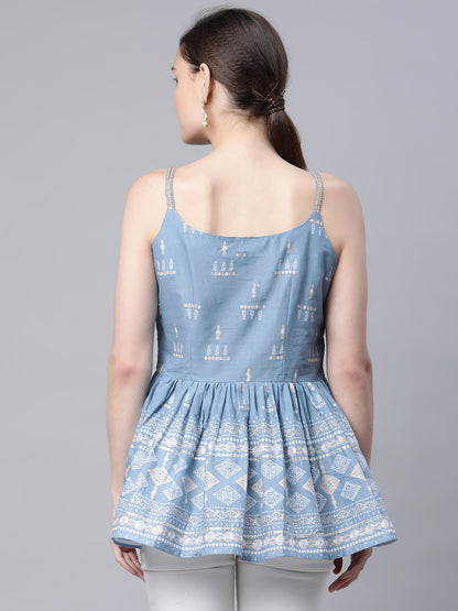 Women's Pastel Blue Tunic By Ahalyaa-