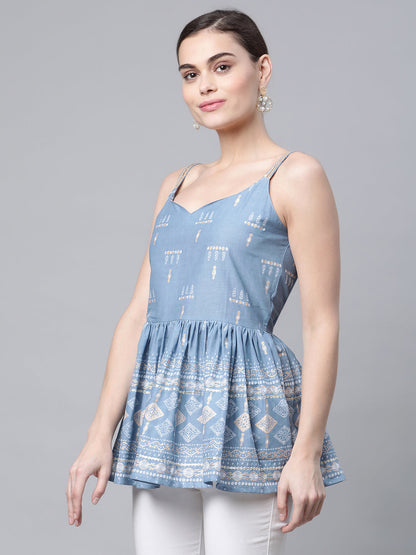 Women's Pastel Blue Tunic By Ahalyaa-