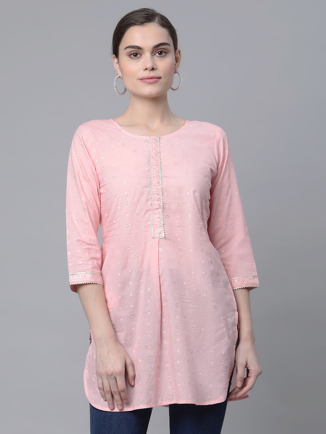 Women's Baby Pink Tunic By Ahalyaa-