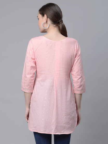 Women's Baby Pink Tunic By Ahalyaa-