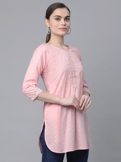 Women's Baby Pink Tunic By Ahalyaa-