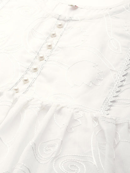 Women's Off-White Cotton Tunic By Aha