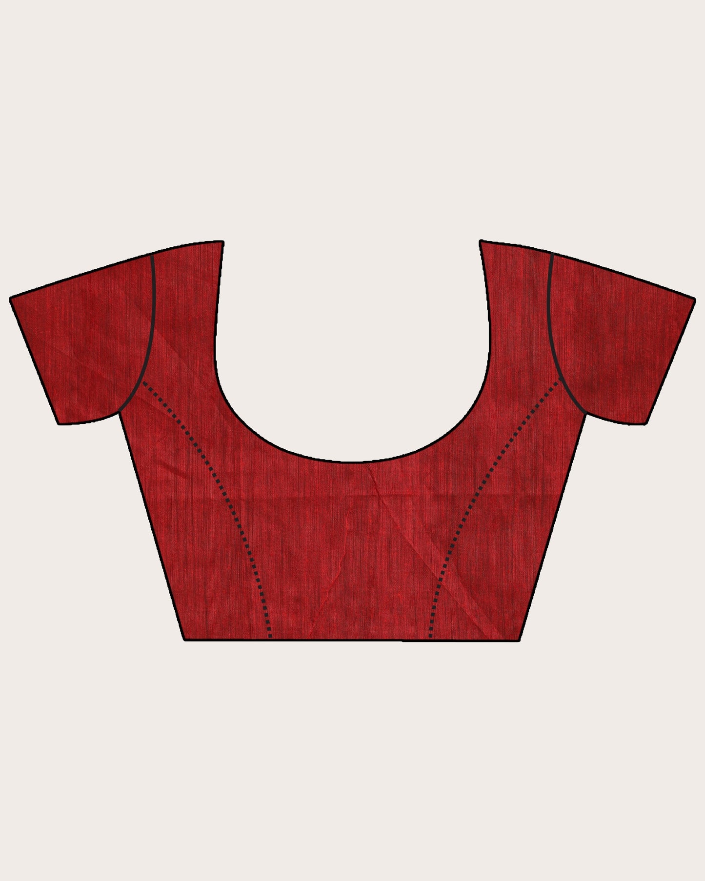 Women's Red Cotton Blend Handloom Jamdani Saree