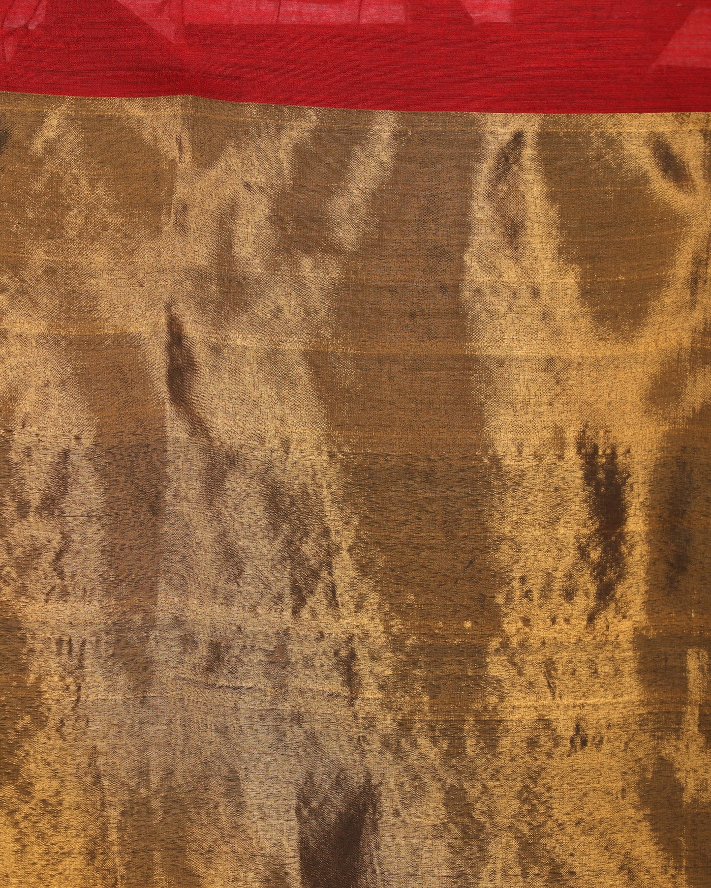 Women's Red Cotton Blend Handloom Jamdani Saree