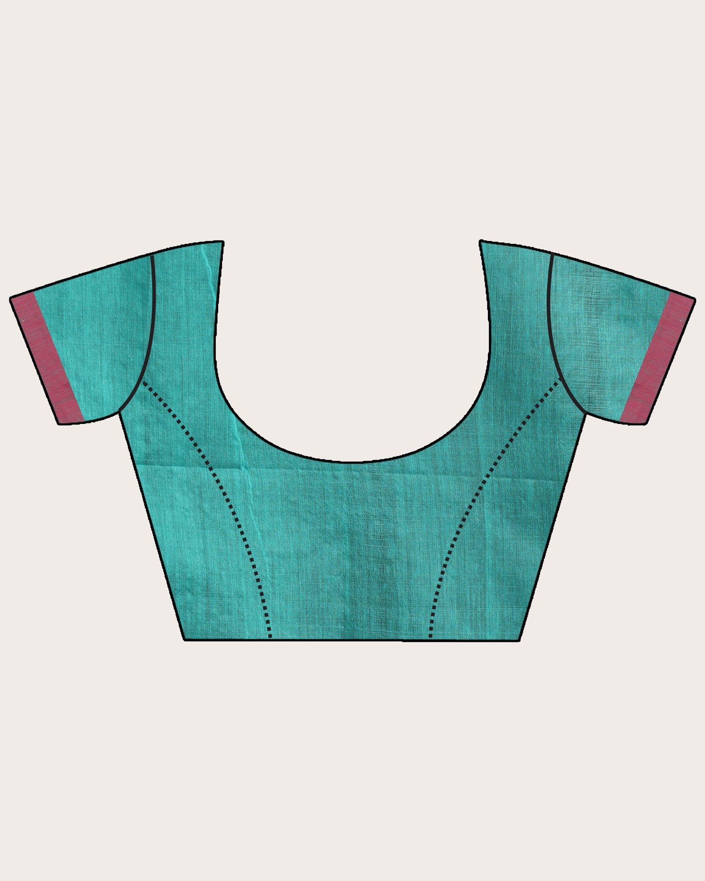 Women's Fuchsia Turquoise Cotton Blend Handloom Tie Dye Jamdani Saree