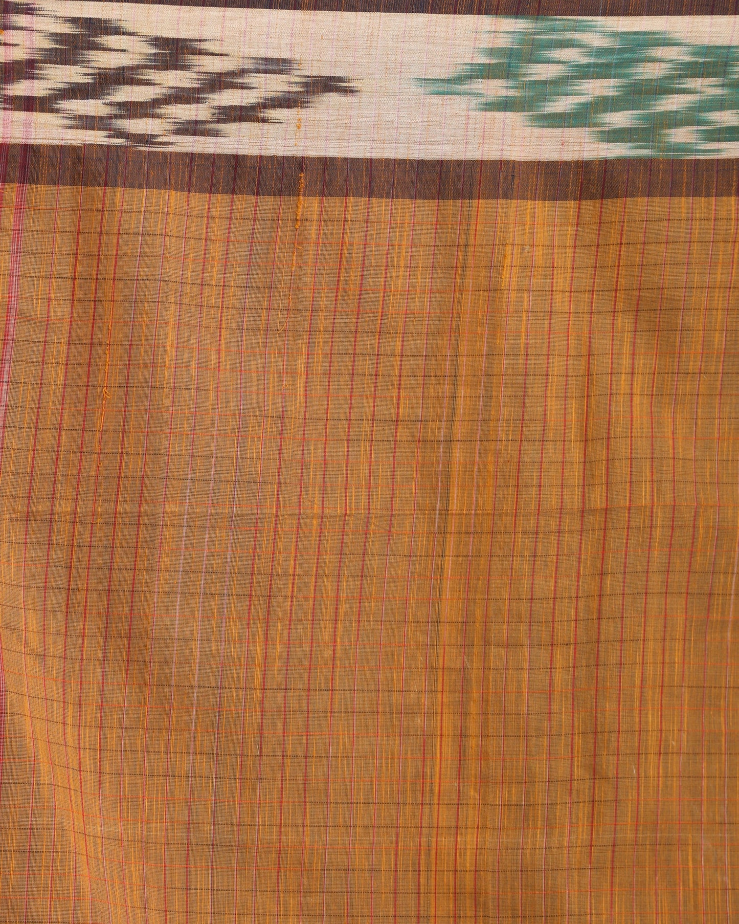 Women's Kotki Border Dark Grey Cotton Blend Handloom Saree