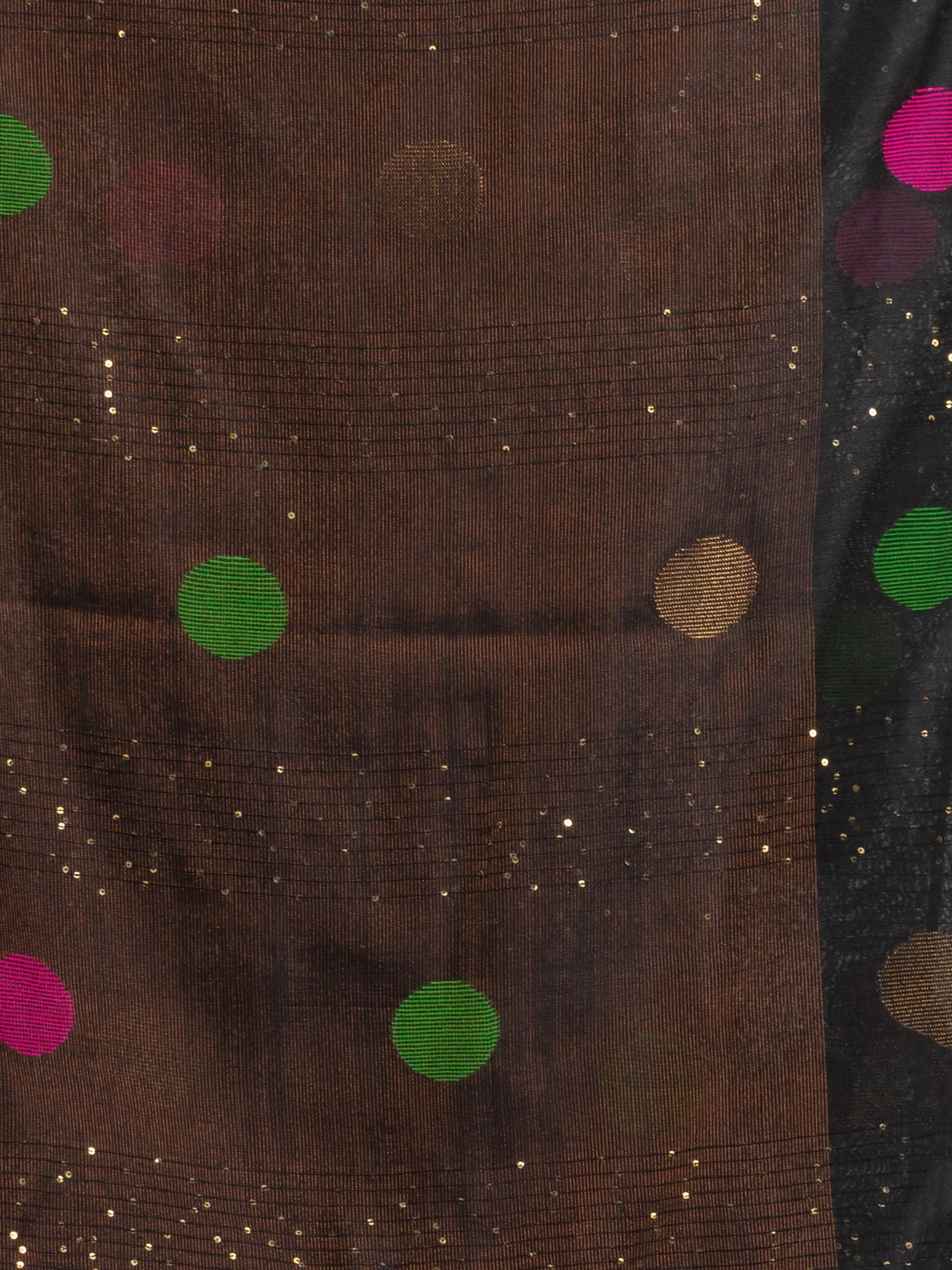 Women's Black Handweven Cotton Blend Jamdani handloom Saree