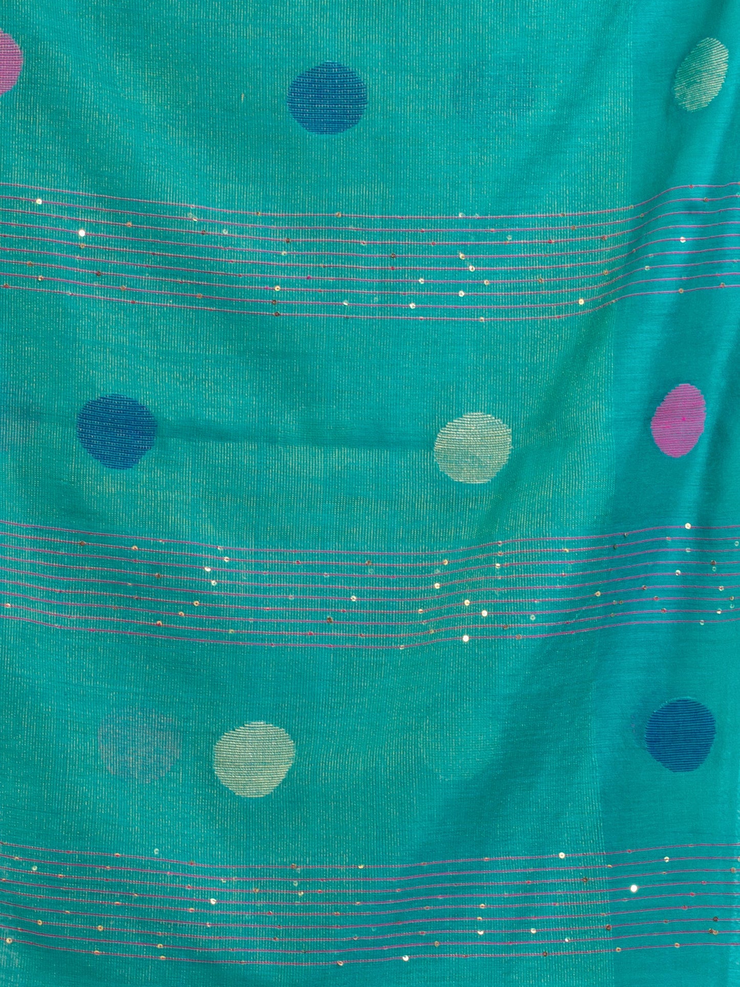 Women's Firoja Handweven Cotton Blend Jamdani handloom Saree