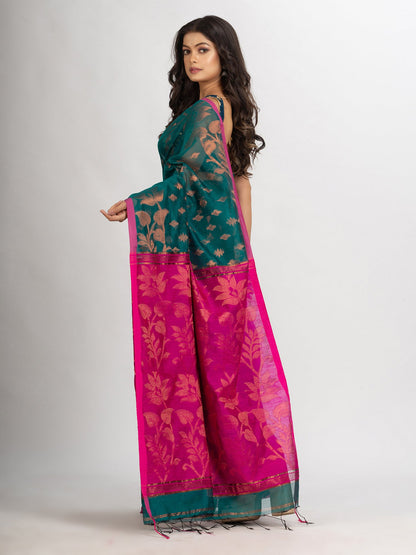 Women's Raja Cotton Blend Handloom Tangail Saree