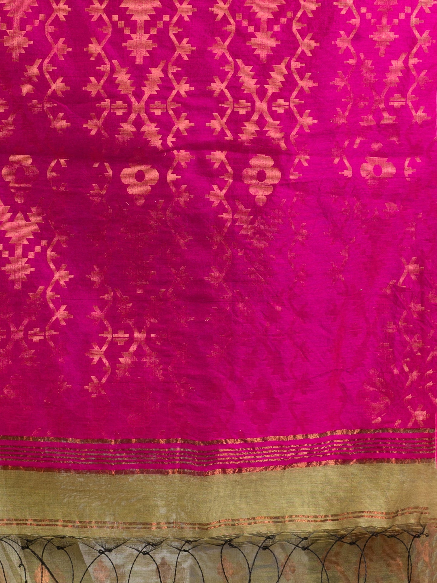 Women's Muga Cotton Blend Handloom Tangail Saree
