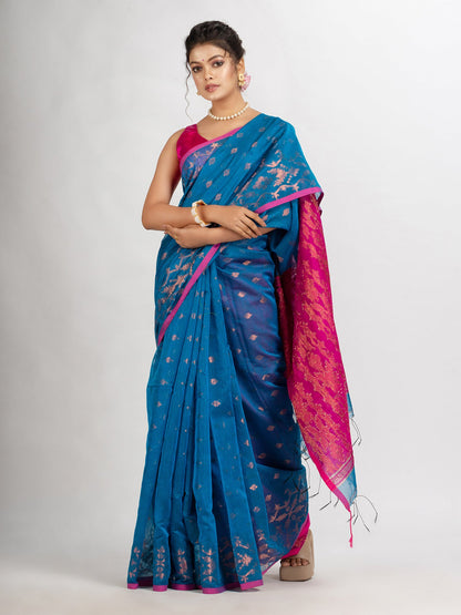 Women's Tute Cotton Blend Handloom Tangail Saree