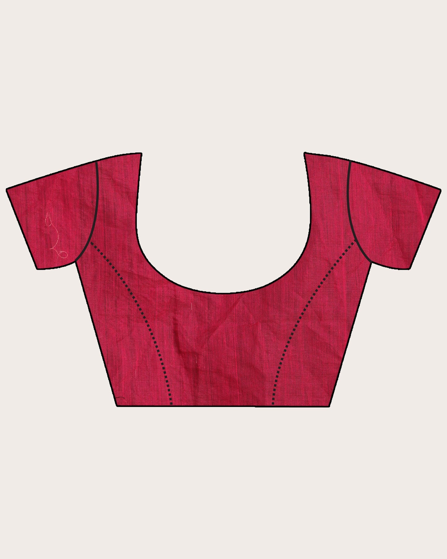 Women's Deep Pink Art Silk Muslin Handloom Embroidery Saree