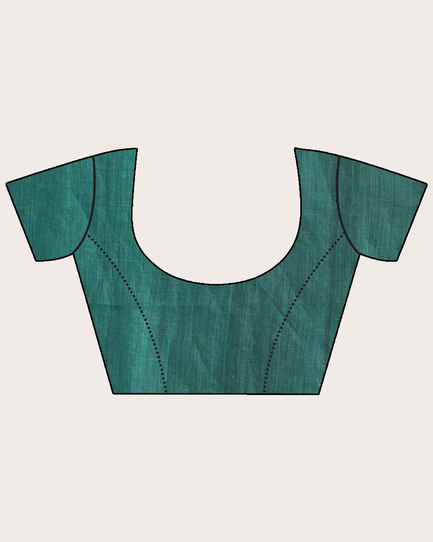 Women's Turquoise Art Silk Muslin Handloom Embroidery Saree