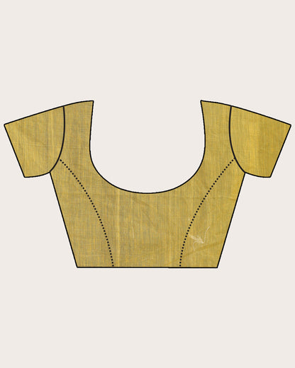 Women's Yellow Art Silk Muslin Handloom Embroidery Saree