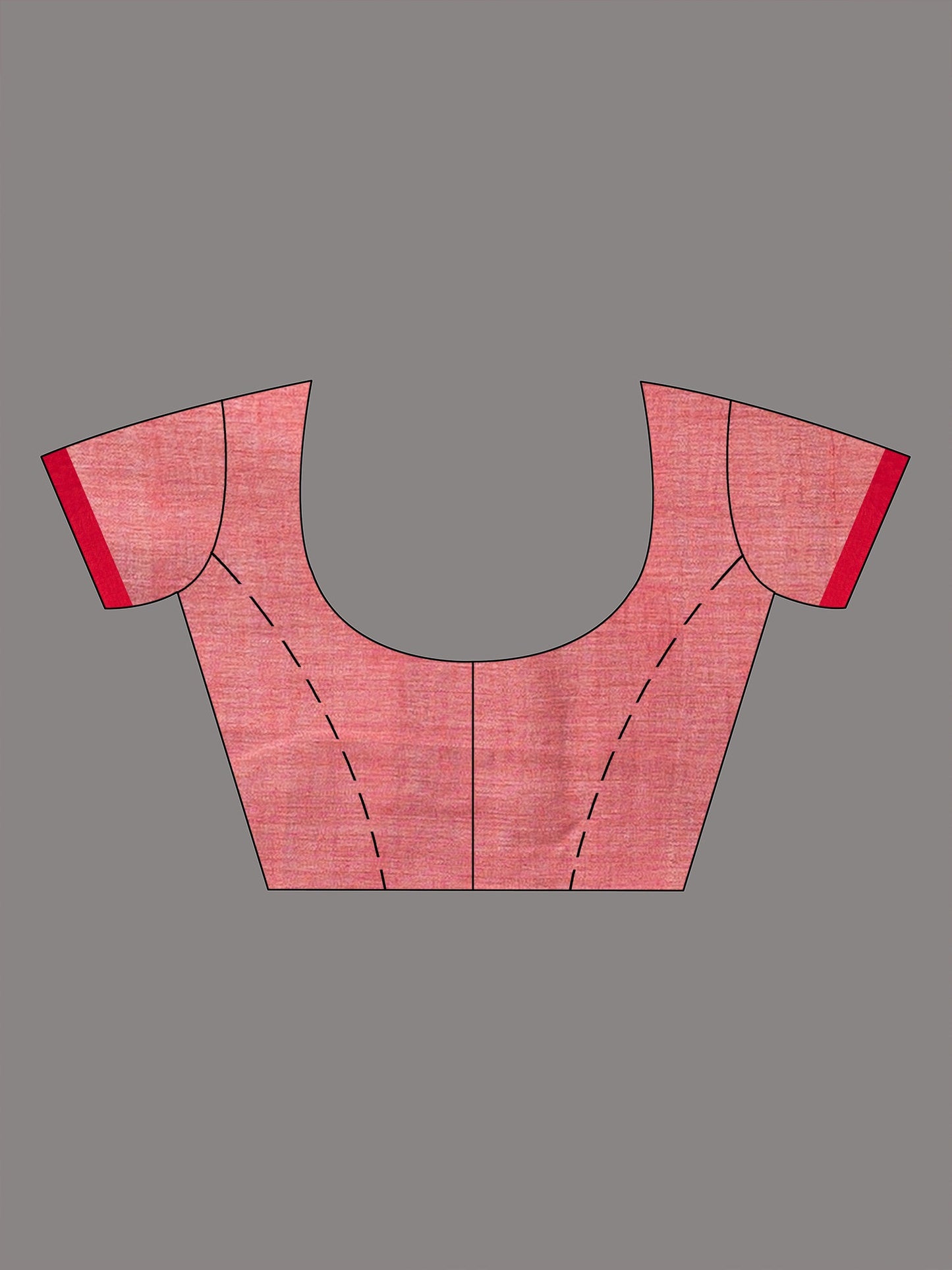 Women's Ghicha red pallu with hand jamdani in red border handwoven cotton ghicha saree