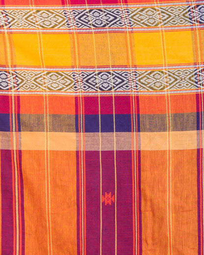 Women's Purple Handwoven cotton saree