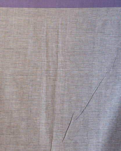 Women's Grey handwoven cotton saree
