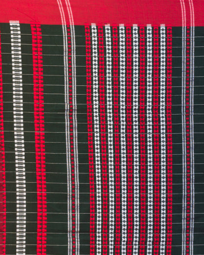 Women's Black handwoven cotton saree