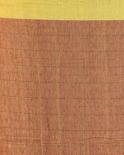Women's Red cotton Handwoven saree