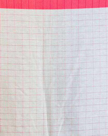 Women's Off white handwoven cotton saree
