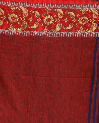 Women's Royel Blue Handloom Cotton Tangail Saree