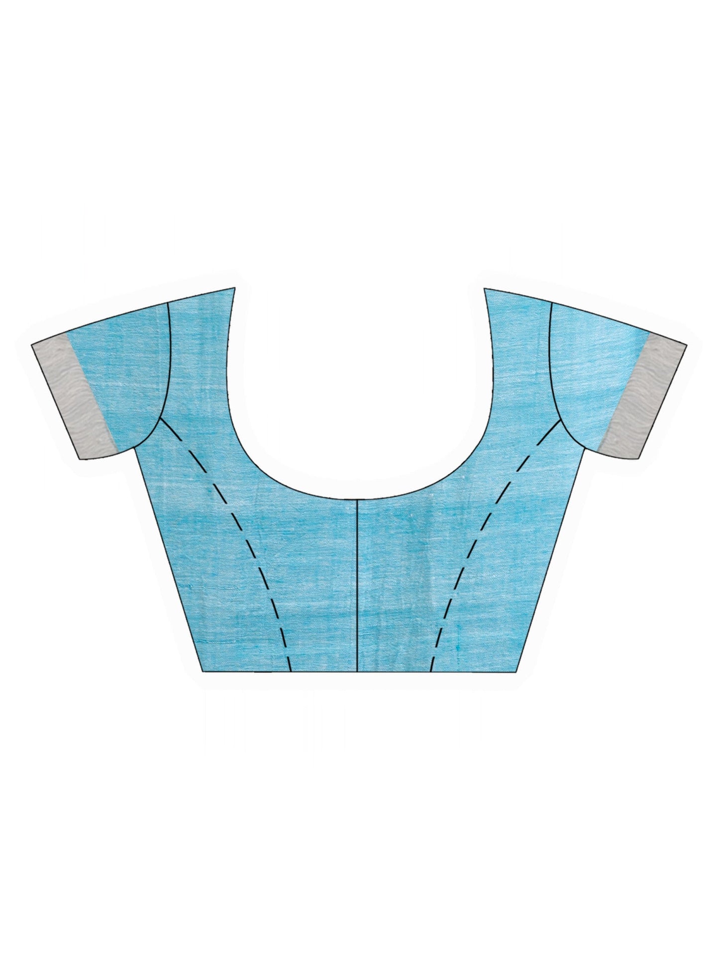 Women's Sky Blue Handwoven Cotton Jamdani handloom Saree