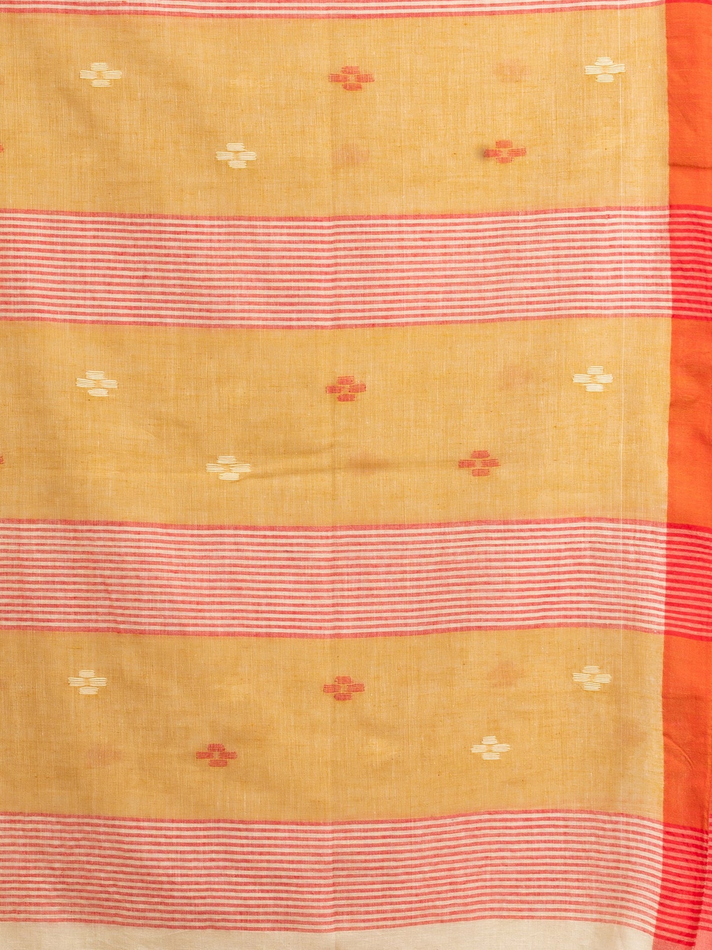Women's White Duck Handwoven Cotton Jamdani handloom Saree