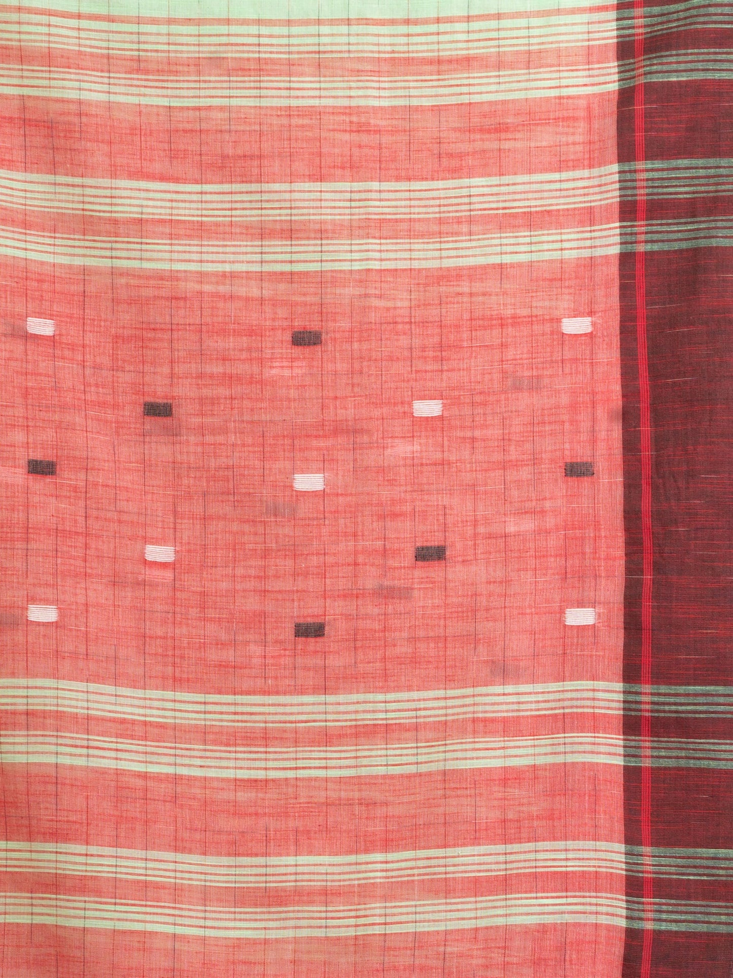 Women's Light Green Handwoven Cotton Jamdani handloom Saree