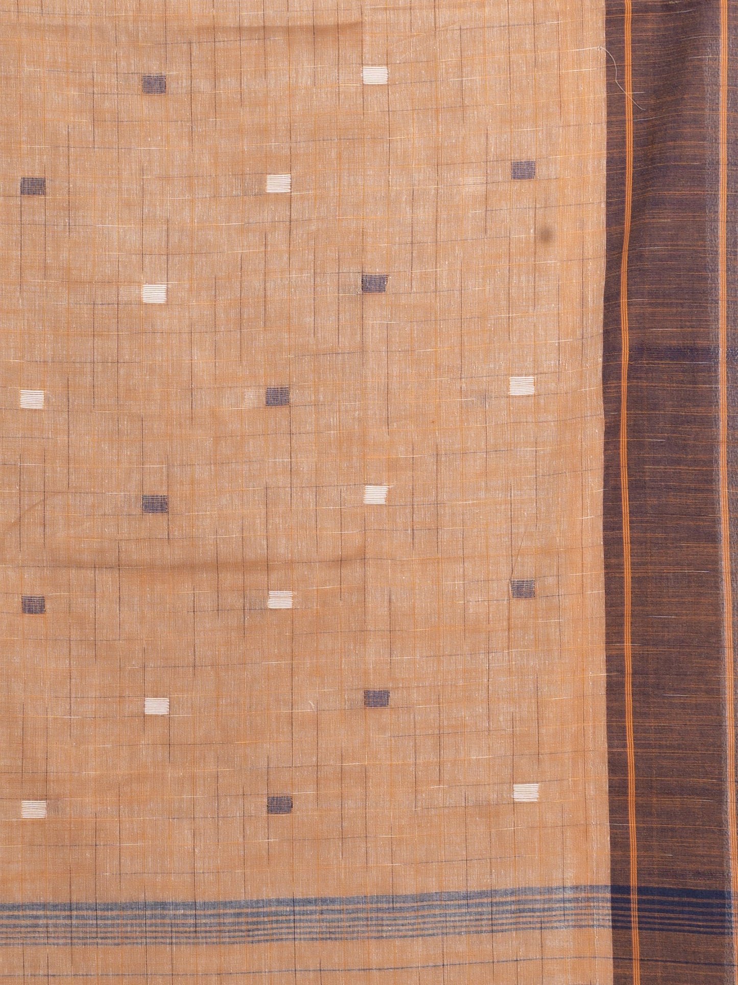 Women's Grey Handwoven Cotton Jamdani handloom Saree