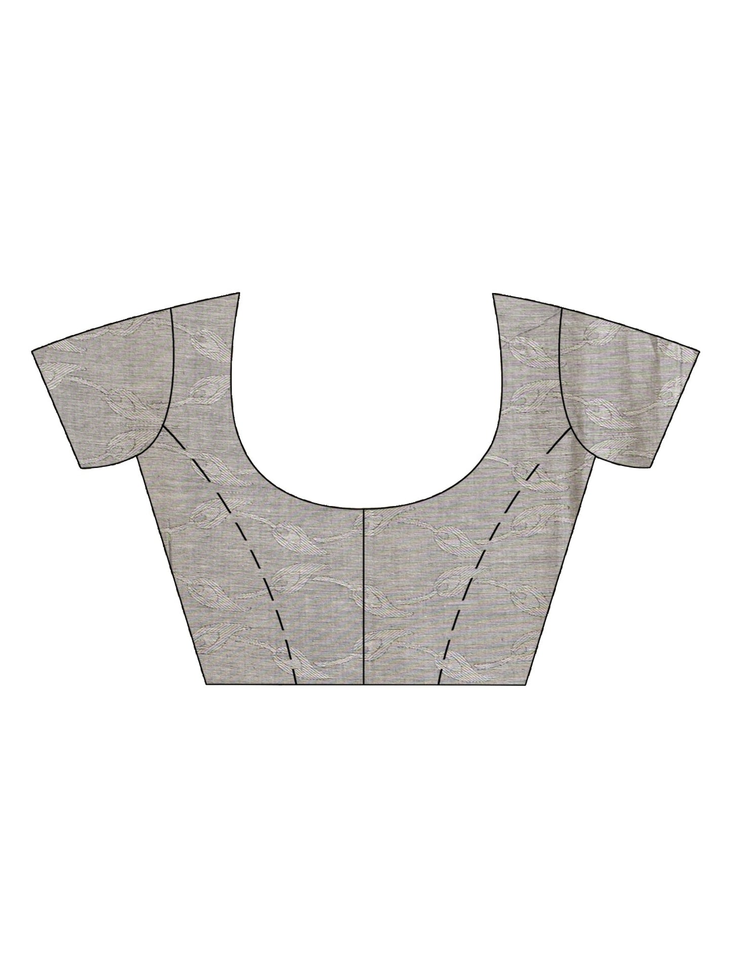 Women's Gray Cotton Jacquard handloom Saree