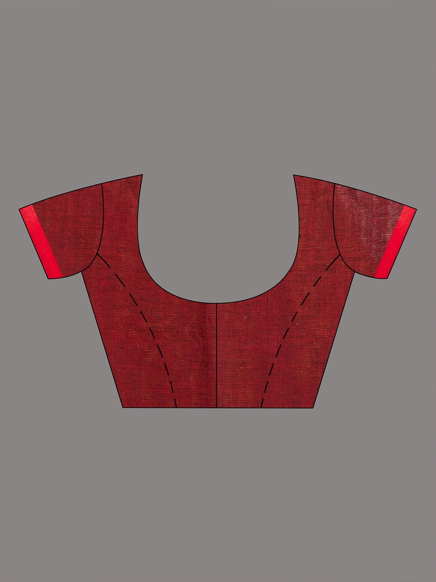 Women's Mastard moklin red border handwoven maslight saree