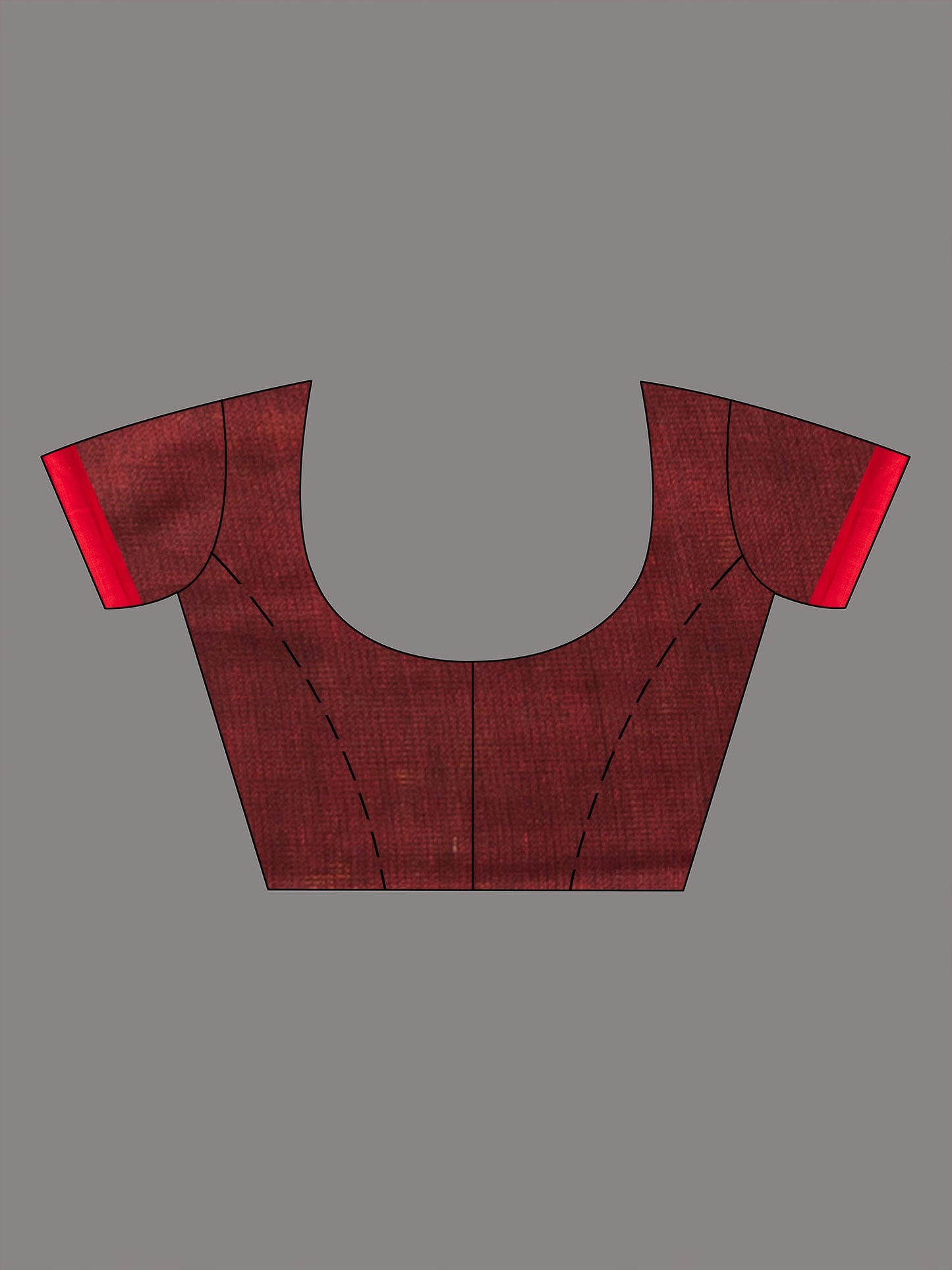 Women's Black all body red strip moklin red border handwoven maslight saree