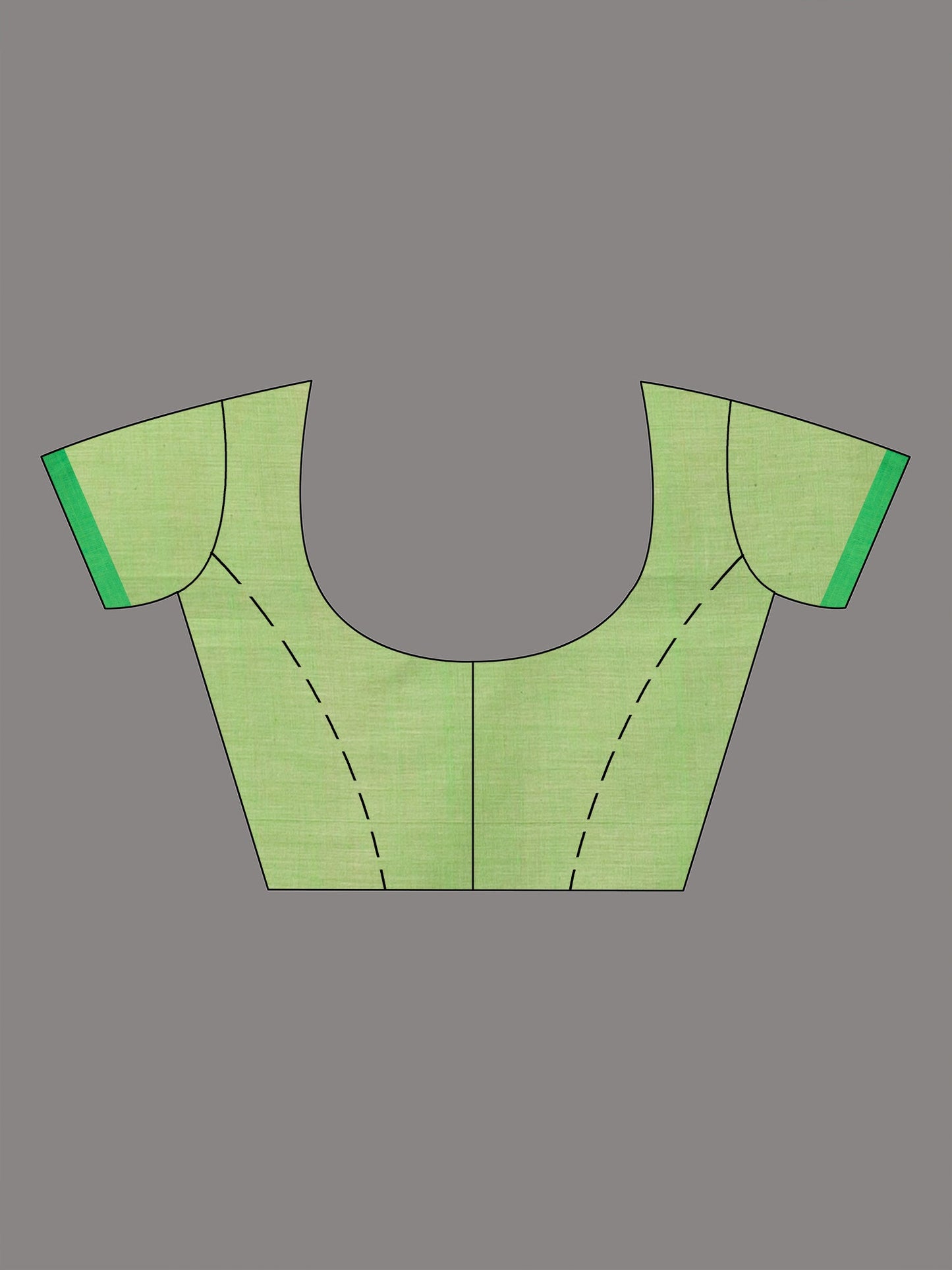 Women's Biscuit all body buti with buti in green border handwoven cotton saree