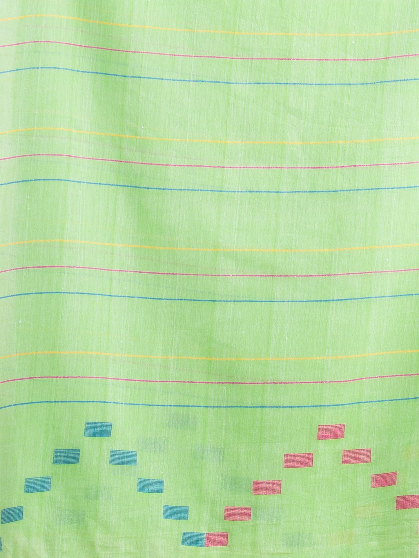 Women's Green Handwoven Cotton Jamdani handloom Saree