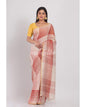 Women's Multicolor Handloom Linen Saree