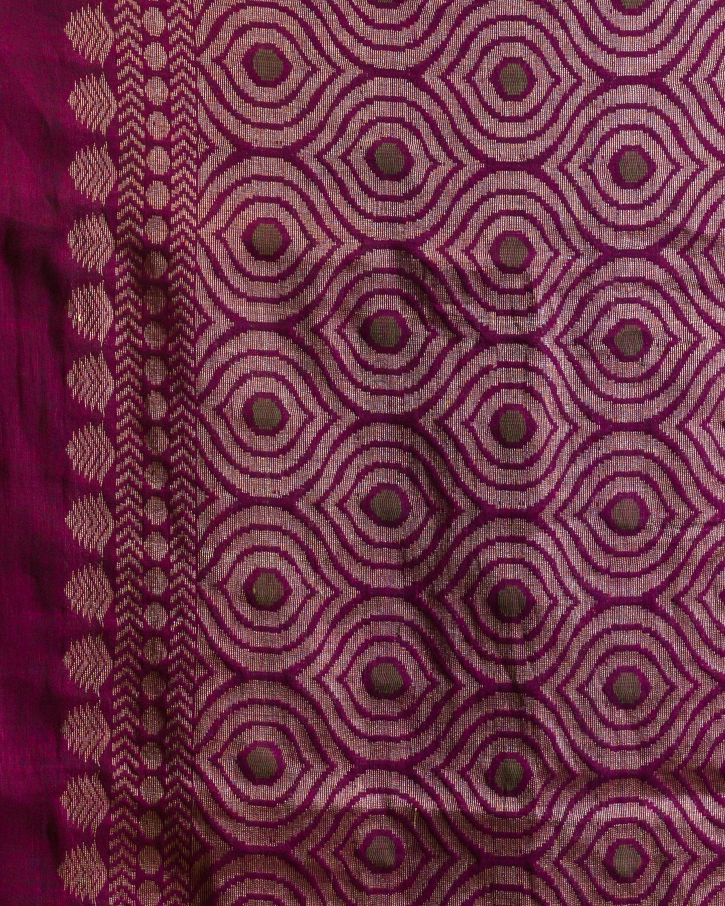 Women's Purple handwoven line saree