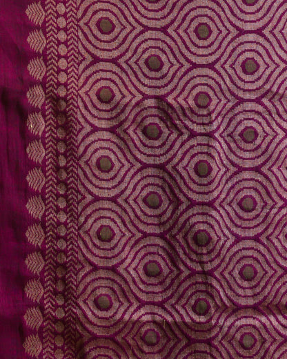 Women's Purple handwoven line saree