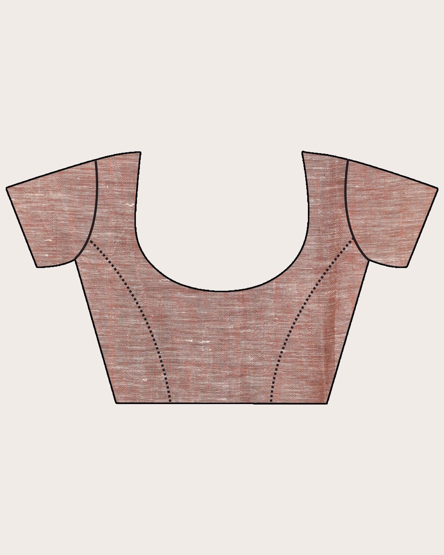 Women's Blast Off Bronze Handloom Check Linen Saree