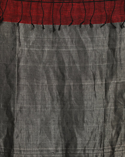 Women's Multicolour Traditional Handloom Check Linen Saree