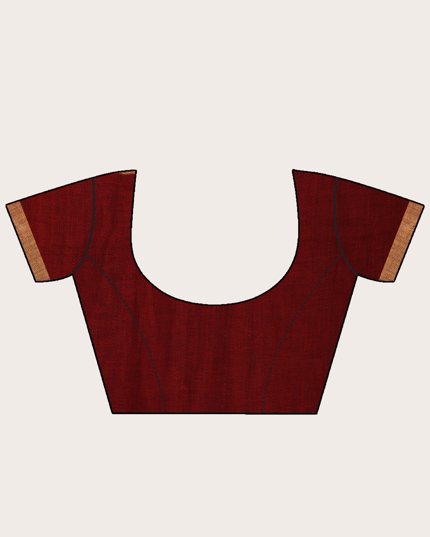 Women's Maroon Traditional Handloom Linen Saree
