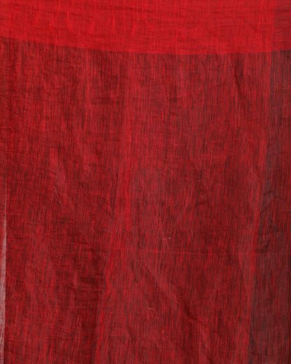 Women's Multicolour Traditional Handloom Check Linen Saree