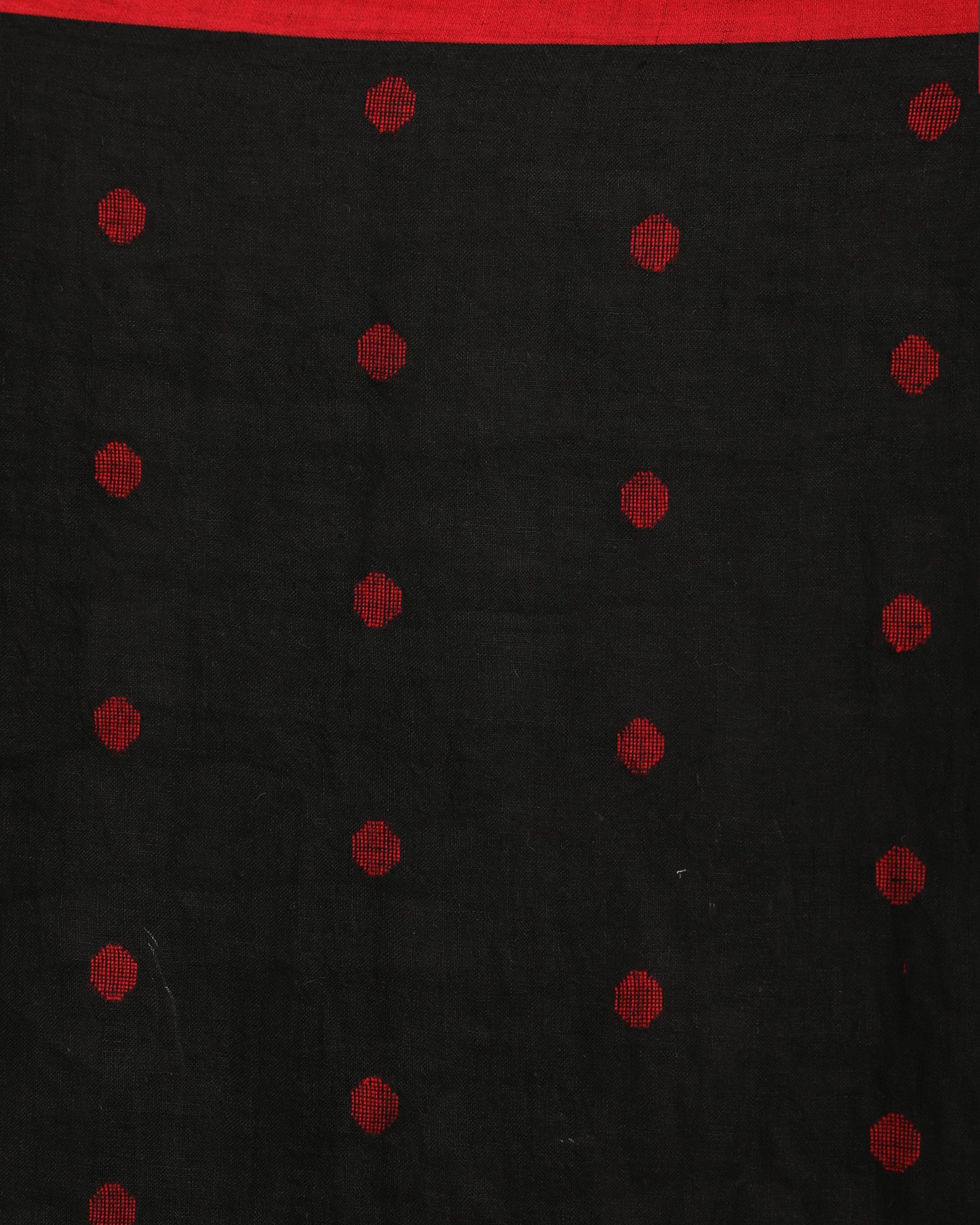 Women's Black Traditional Handloom Linen Jamdani Saree